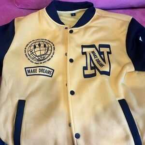 Yellow and Black Varsity Jacket